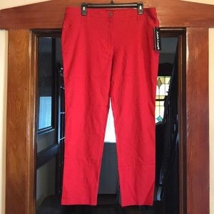 NWT SOHO APPAREL LTD Red Ankle Length Pants